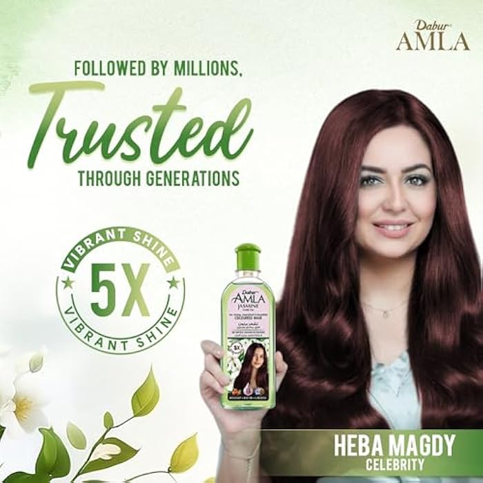 Dabur Amla Jasmine Hair Oil | For Strong, Nourished & Beautiful Shining Colored - 300ml